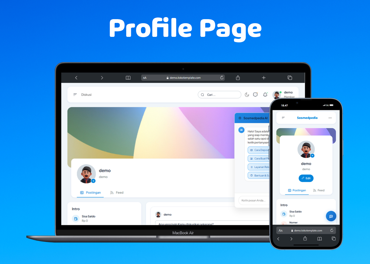 Profile Page - SocialBoost Pro Website (SMM PANEL)
