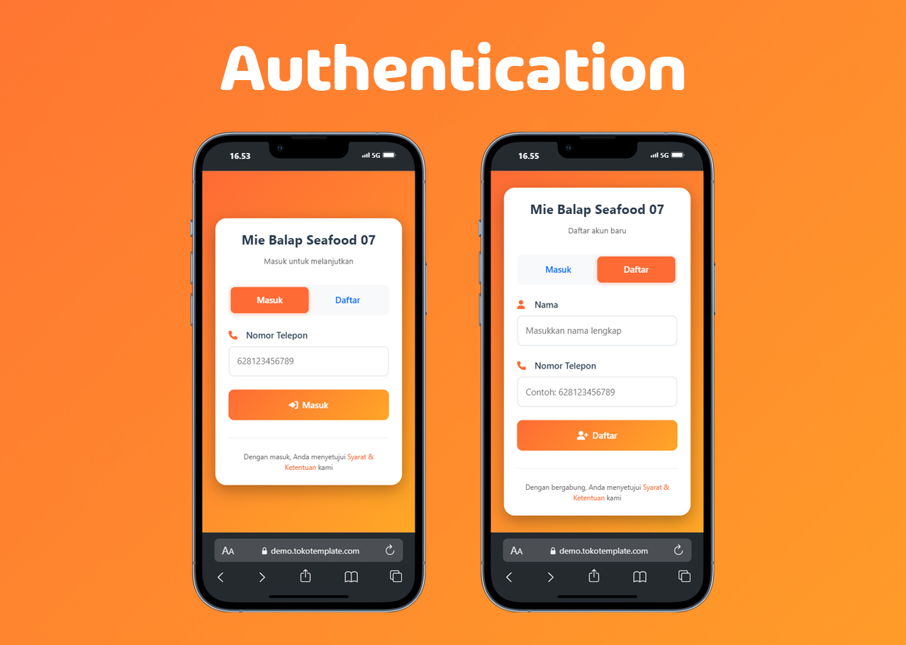 Authentication - QuickOrder Restaurant System