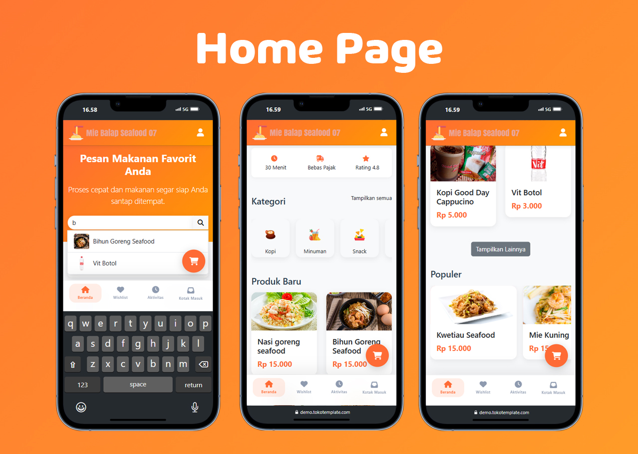 Home Page - QuickOrder Restaurant System