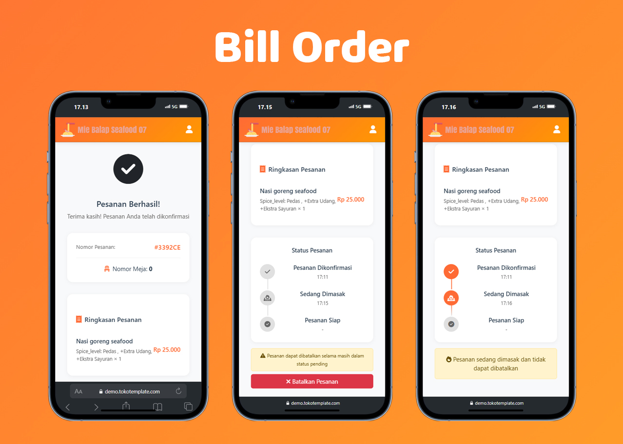 Bill Order - QuickOrder Restaurant System